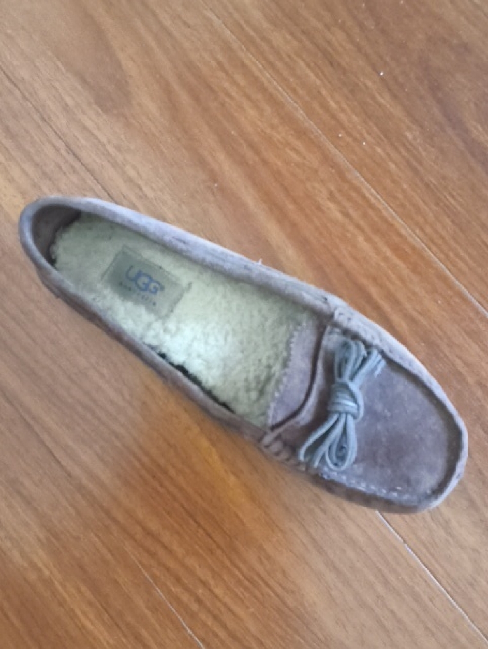 UGG Suede Moccasin Shoe Loafer Chestnut Brown 8